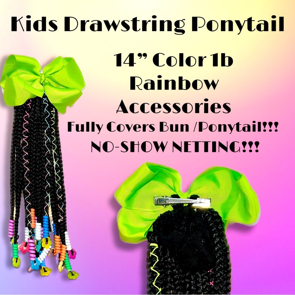 KIDS BRAIDED DRAWSTRING PONYTAIL